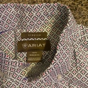 Ariat boys western button down. Size medium 10/12